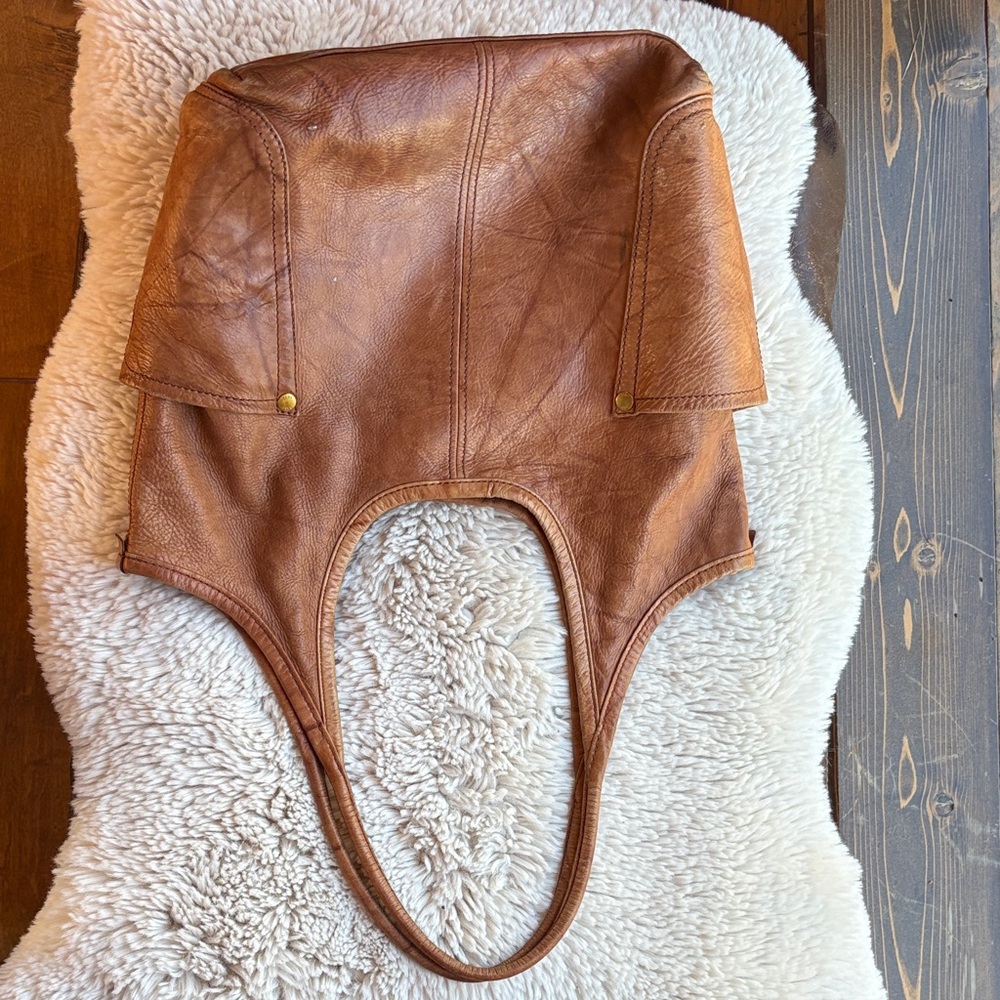 Frye campus rivet leather hobo bag